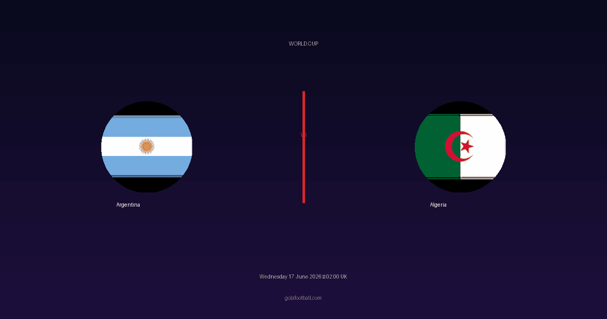 Match Preview: Argentina vs Algeria - prediction, team news, live stream