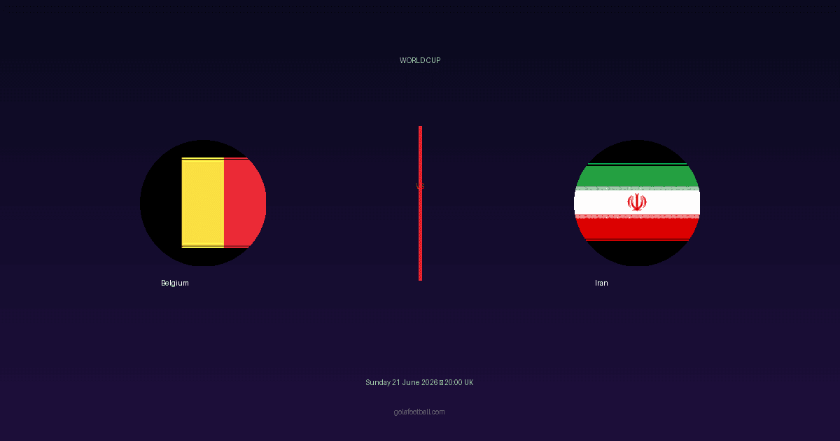 Match Preview: Belgium vs Iran – World Cup
