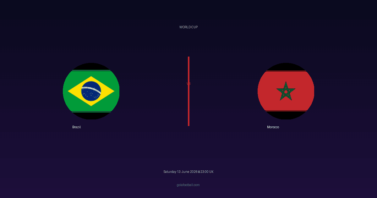 Match Preview: Brazil vs Morocco - prediction, team news, live stream
