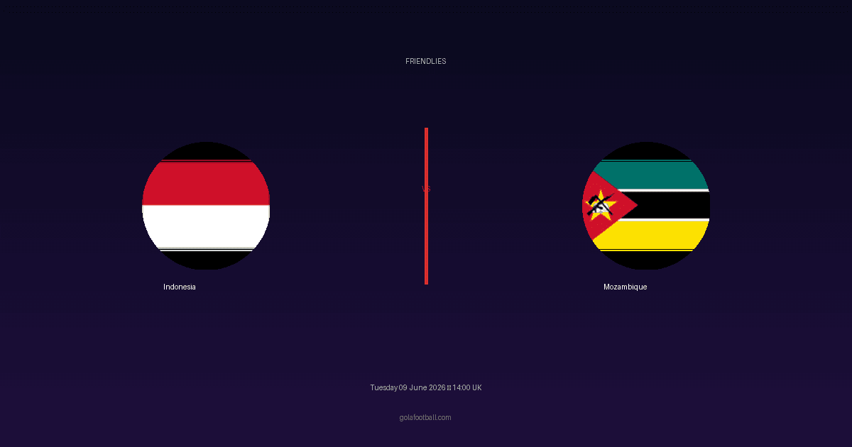 Match Preview: Indonesia vs Mozambique - prediction, team news, live stream