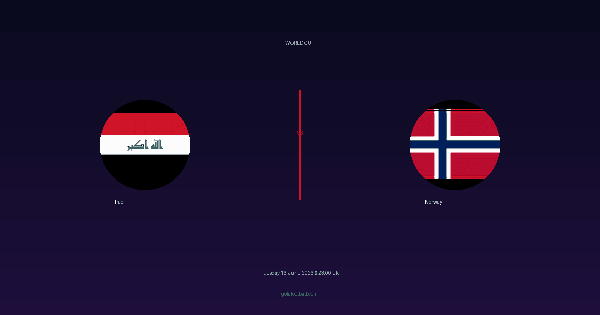 Match Preview: Iraq vs Norway - prediction, team news, live stream