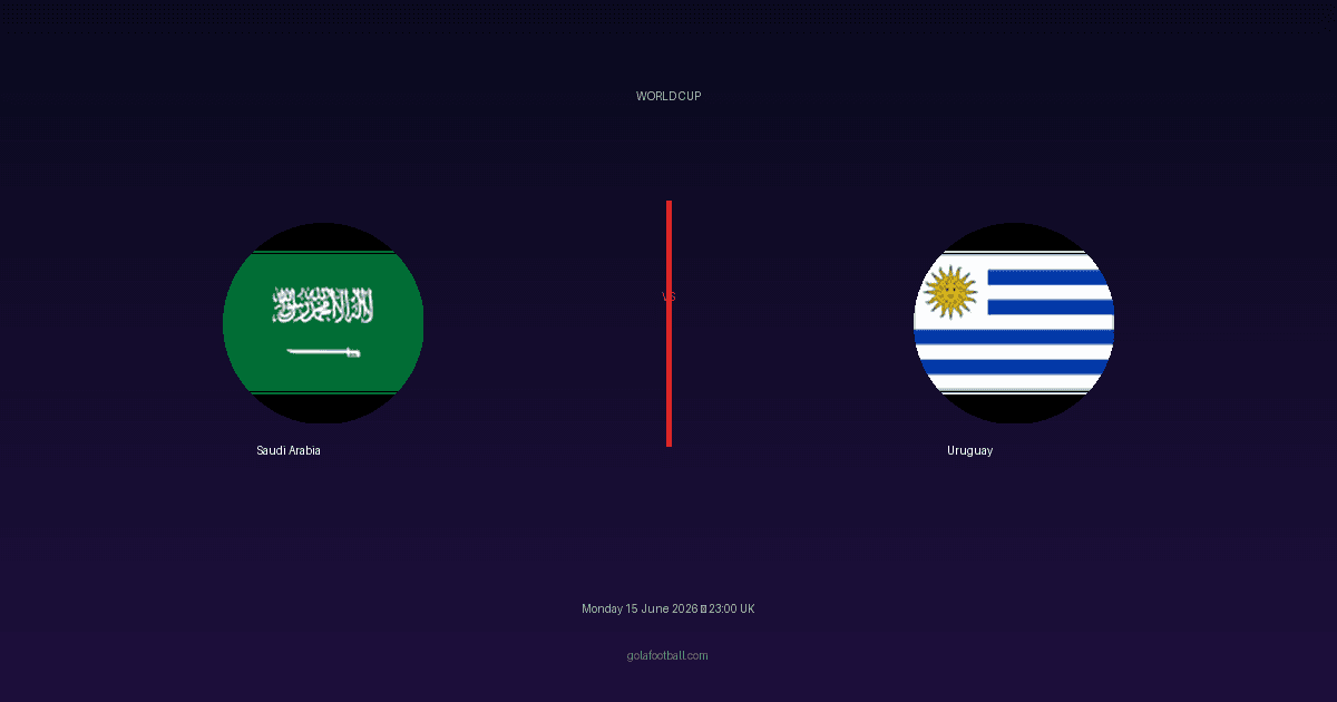 Match Preview: Saudi Arabia vs Uruguay - prediction, team news, live stream