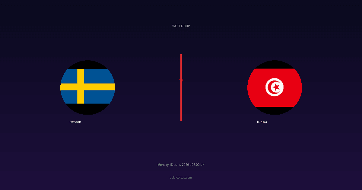 Match Preview: Sweden vs Tunisia - prediction, team news, live stream